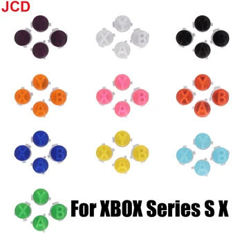  JCD 1 шт., замена прозрачности цвета, комплект кнопок ABXY для Microsoft Xbox Series S X Controller A B X Y, Руководство по домашней кнопке