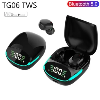  Беспроводные наушники TG06 TWS Bluetooth 5.1, наушники HIFI Bass, стереонаушники с микрофоном, наушники с сенсорным управлением, слуховой аппарат