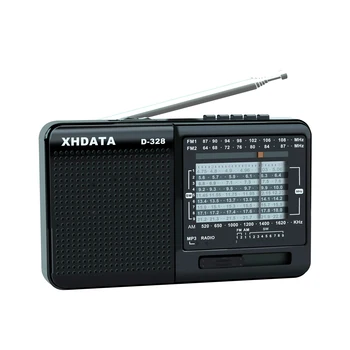  XHDATA D-328 FM-радио AM SW Портативный Коротковолновый Радиоприемник MP3-плеера с Разъемом для TF-карты 4Ω/3W Радиоприемник
