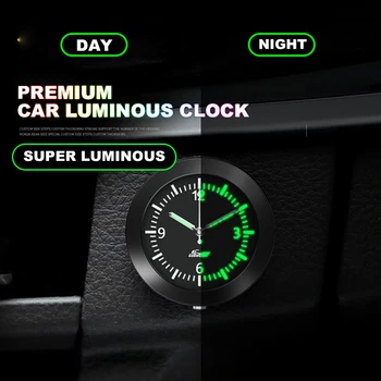  Мини-светящиеся автомобильные часы, Автомобильные встроенные цифровые механические часы, кварцевые часы, авто украшение, автомобильные аксессуары