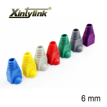  xintylink rj45 колпачки оболочка разъема cat5 cat5e cat6 разноцветные чехлы сапоги втулка сетевой кабель ethernet 20/50/100 шт.
