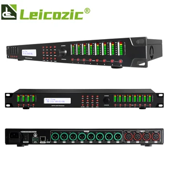  Цифровой аудиопроцессор Leicozic 96 кГц 96K + APF + FIR RS-232 BS4008 Профессиональный Громкоговоритель Procesador 4In 8Out Sound Processore