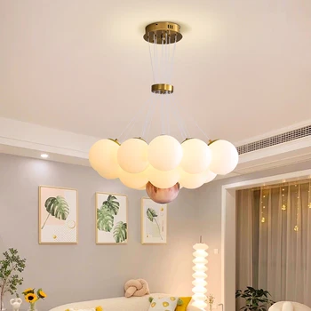  JJC 110 В-240 В, Скандинавская Креативная Лунная Люстра, Простой современный шар-пузырь, светильник для гостиной, Роскошный Ресторан, Лампа для спальни