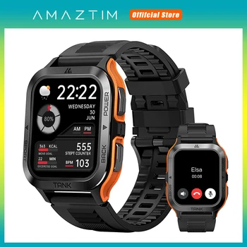  AMAZTIM TANK M2 смарт-часы мужские Bluetooth IP69K 5ATM водонепроницаемые AI Voice Фитнес-электронные военные ультра-умные часы для женщин