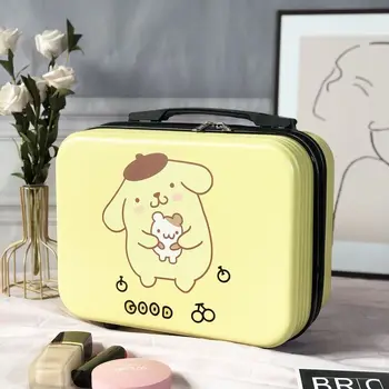  Sanrio Kuromi Cinnamoroll Косметичка Портативная Туалетная Коробка для Церемонии Подружек Невесты Милый Мультяшный Помпон Коробка Для Хранения Игрушек для Девочек