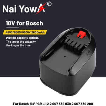  100% для литий-ионного аккумулятора Bosch 18V 12.8Ah PBA PSB PSR PST Bosch для инструментов для дома и сада (только для типа C) AL1830CV AL1810CV AL1815CV