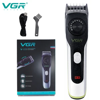  VGR Беспроводной 1-10 мм Регулируемый Триммер для Бороды, Машинка для стрижки щетины Для мужчин, Электрическая Машинка для стрижки Волос, Перезаряжаемая