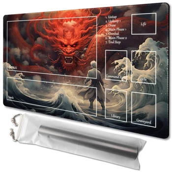  Red Dragon- Настольная игра TCG Playmat Настольный Коврик Размер игры 60X35 см Коврик для мыши Совместим с MTG CCG