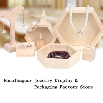  Подставка для ювелирных изделий из массива дерева, 3 вида размеров, ожерелье, серьги, кольцо, коробка для хранения ювелирных изделий, деревянные лотки для бутиков