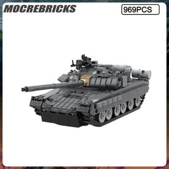  Военная серия T-80BV MBT Танк Строительные блоки Модель DIY Кирпичи Детские развивающие игрушки Рождественский подарок