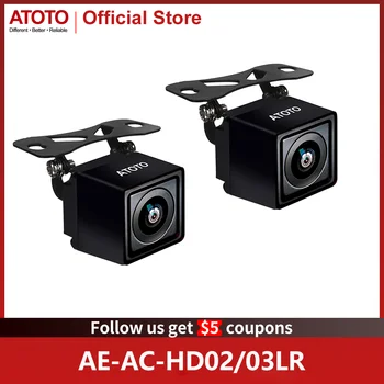  Автомобильная камера ATOTO Заднего вида HD 720P в режиме реального времени, 180 ° Широкоугольный Объемный вид, Парковочная Камера Ночного видения, Водонепроницаемая Автомобильная камера заднего вида