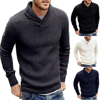  Европа и Соединенные Штаты, мужской свитер больших размеров, однотонный пуловер, свитер, мужская одежда