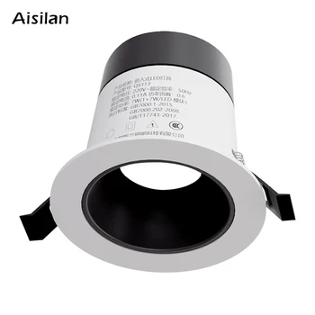  Aisilan Светодиодный Встраиваемый светильник Smart Control Tuya App 5 Вт 7 Вт Алюминиевый Потолочный Прожектор для Гостиной Спальни Коридора AC220V