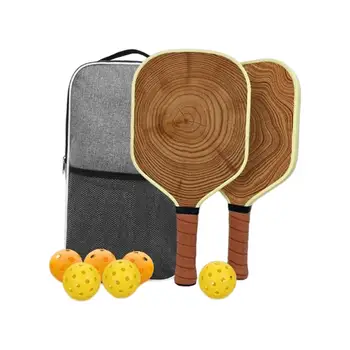  Набор лопаток для пиклбола, Легкие ракетки для пиклбола с удобным захватом, 2 лопатки для пиклбола, 6 мячей, 1 Сумка для хранения