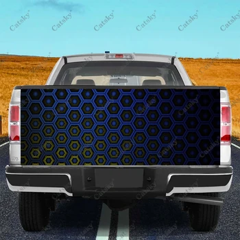  шестиугольные автомобильные наклейки с рисунком в виде сот, модификация заднего хвоста грузовика, покраска, подходит для боли в грузовике, наклейки для упаковки автомобилей