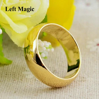  1 Шт. Золотое пластинчатое кольцо для Фокусов с магнитным кольцом для дуги окружности 18 мм/19 мм/20 мм/21 мм, Магический реквизит Крупным планом-Wizard PK Ring B1032