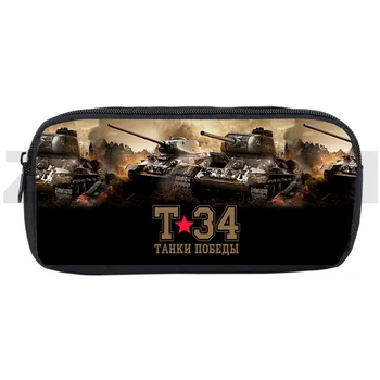  Школьные принадлежности для студентов World of Tanks Аниме Gerand Tanks Сумка для карандашей 3D Игра War Thunder Сумка для туалетных принадлежностей Косметичка Канцелярская сумка