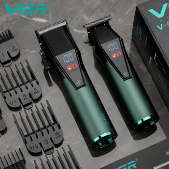  Vgr677 Машинка для стрижки волос, Костюм, Перезаряжаемый Триммер с цифровым дисплеем, Триммер для мужчин, Rasuradora, Многофункциональный