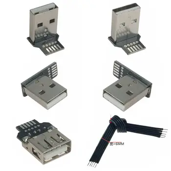  Тип DIY usb Высокоскоростной USB Разъем В Сборе Сварочный Тип Штекерный Разъем Для Телефона PCBTail Зарядная Розетка Электрический Терминал