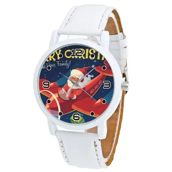 2023 Новые часы, Рождественский подарок для детей, красочные модные часы с рождественским принтом, кварцевые часы с силиконовым ремешком, детский подарок