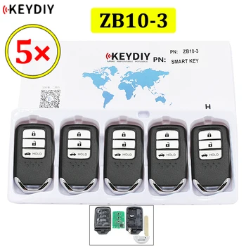  5 шт./лот, Универсальный пульт дистанционного управления ZB10-3 ZB10 KD Smart Key для замены автомобильных ключей KD-X2, подходит для более чем 2000 моделей