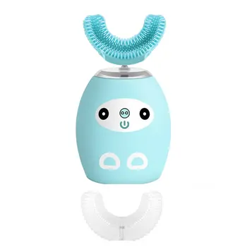  Звуковая Электрическая Зубная щетка для детей U Типа 360 Градусов Автоматическая Зубная щетка IPX8 Водонепроницаемая Зубная щетка для детей с голосом