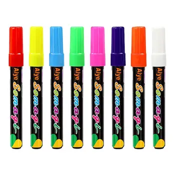  Флуоресцентные маркеры для черной доски, маркеры для раскрашивания, 8 цветов, Ручки для рисования, художественные принадлежности, художественные маркеры с яркими цветами