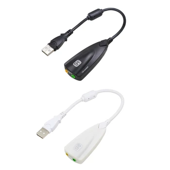  Внешние 7,1-канальные звуковые карты USB с микрофоном 3,5 мм Качественные преобразователи звуковых карт Портативный адаптер USB-3,5 мм