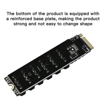  Высокоскоростной адаптер расширения M.2 с M-КЛЮЧОМ PCI-E3.0 До 6 портов SATA3.0 6G С индикаторной лампочкой, Прочный Высококачественный чип-челнок