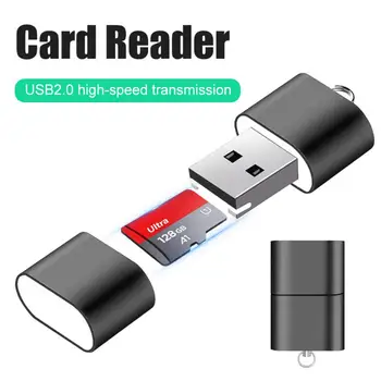  Ультрамалый Мини-USB-кард-ридер Card Reader Со слотом для карт TF USB Флэш-накопитель для компьютера или автомобильного USB-адаптера