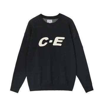  Повседневный Жаккардовый Шерстяной свитер C.E с большой Буквой CE Для Мужчин И Женщин