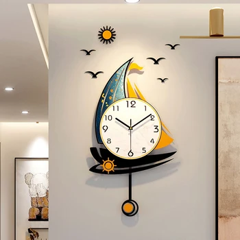  Модные художественные Настенные часы Кварцевые Италия Кухонные Часы с маятником Дизайнерские Роскошные Часы для спальни Reloj De Pared Home Decorarion GXR45XP