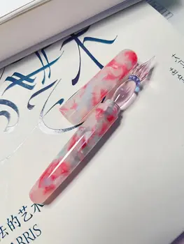  FANYANGTAN Glass Dip Pen Креативная Цветная Тестовая ручка для чернил Корпус из акриловой смолы Стеклянная ручка