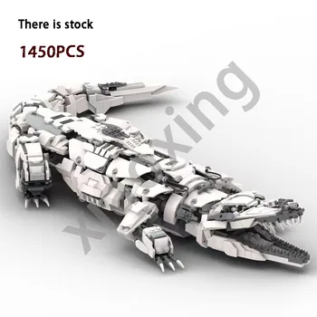  76989 Новый Робот 1450 шт. Механический Крокодил Строительный Блок Модель Для Взрослых Высокой Сложности Сращивание Мальчик Любит Головоломки Подарок...