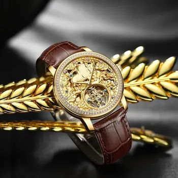  2022 Новые AILANG Top Luxury Watch Gear Tourbillon Водонепроницаемые Часы Для Дайвинга Мужские Золотые Часы Браслет С Автоматическим Заводом