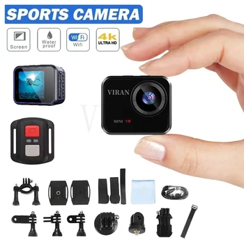  HD Wifi Mini V8 Action Camera 4K 60FPS с Экраном Дистанционного Управления Водонепроницаемая Спортивная Видеокамера DV Drive Recorder Беспроводная Веб-камера