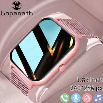  2023, 1,83-дюймовые Новые смарт-часы с Bluetooth-вызовом, мужские смарт-часы с полным сенсорным экраном, Спортивный браслет, Монитор здоровья, Умные часы