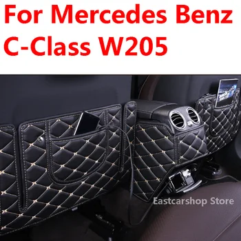  Для Mercedes Benz C-Class W205 Автомобильный Коврик Для Защиты заднего сиденья От Ударов, Защитный Коврик Для заднего Подлокотника 2021 2020 2014-2019 2018