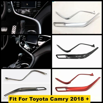  Внутренняя отделка панели управления центральной консоли LHD для Toyota Camry 2018-2023 Красный/Матовый/ Из углеродного волокна/под дерево