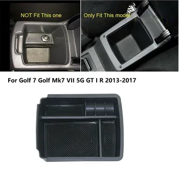 Для Golf 7 Golf Mk7 VII 5G GT I R 2013-2017 Лоток Для Центральной Консоли Автомобиля Подлокотник Ящик Для Хранения Органайзер Аксессуары Для Уборки
