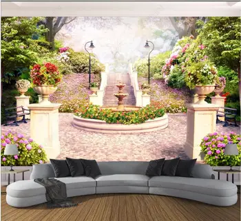  изготовленная на заказ фреска 3d фотообои спальня в европейском стиле лесные садовые пейзажи домашний декор обои для стен 3d гостиная