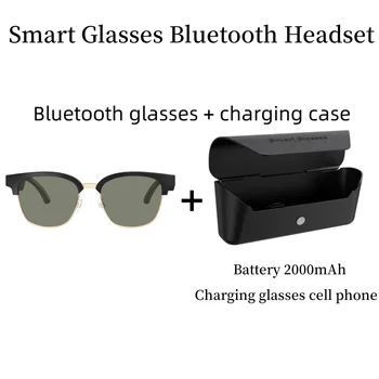  Умные очки Гарнитура Беспроводная Bluetooth 5.2 Солнцезащитные очки Спортивная гарнитура на открытом воздухе Музыка громкая связь Защита от солнца Солнцезащитные очки
