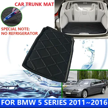  Для BMW 5 серии F10 F11 2011 ~ 2016 2013 2014 2015, защитные накладки на задний багажник, Водонепроницаемый вкладыш, противообрастающие коврики, Аксессуары