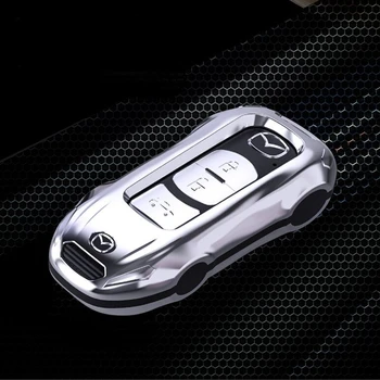  Для Mazda CX-4 Cx-5 Cx-9 ABS Серебристый Чехол Для ключей Автомобиля Без Ключа Чехол Для Ключей Автомобильные Аксессуары