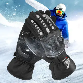  Лыжные перчатки для улицы, Мотоциклетные перчатки, Зимние Теплые водонепроницаемые ветрозащитные защитные перчатки, противоскользящий костюм, мягкая перчатка с сенсорным экраном