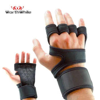  Достойные внимания перчатки для фитнеса в тренажерном зале, защита ладоней с обертыванием запястья, поддержка кроссфита, тренировки по бодибилдингу, силовой подъем тяжестей