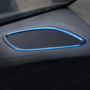  Lsrtw2017 Планки звукового проигрывателя приборной панели автомобиля из нержавеющей стали для Opel Astra K 2015 2016 2017 2018 Пара Аксессуаров 2019 2020 аудио