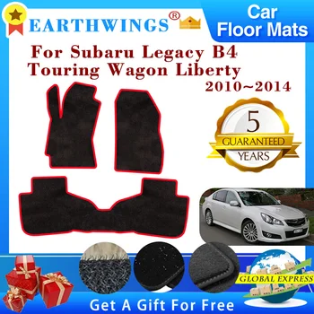  Автомобильные коврики для Subaru Legacy B4 Touring Wagon Liberty 2010 ~ 2014, Ковры, накладки для ног, аксессуары для интерьера, наклейки