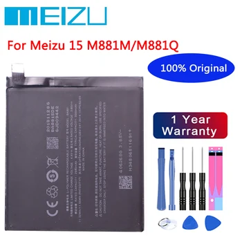  Новый Meizu 100% Оригинальный Аккумулятор BA881 Для Meizu 15 M881 M881M M881Q 3000 мАч Телефон Высокого Качества Bateria Battery + Инструменты