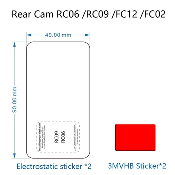  для задней камеры 70mai RC06/RC09/FC12/FC02 пленка 3 М и статические наклейки для держателя пленки 70mai FC12 для задней камеры 3 М